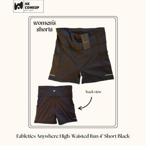 Fabletics Anywhere High-Waisted Run 4" Short Black